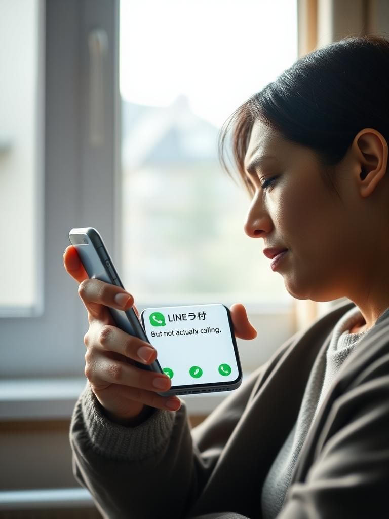 LINEで「通話中じゃないのに通話中」と表示されるバグの対処法📞❌ 1 LINEで「通話中じゃないのに通話中」と表示されるバグの対処法📞❌